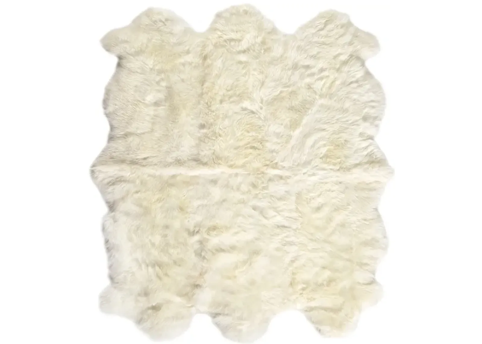 Lalo White Lambskin 4.5' x 5.75' Rug