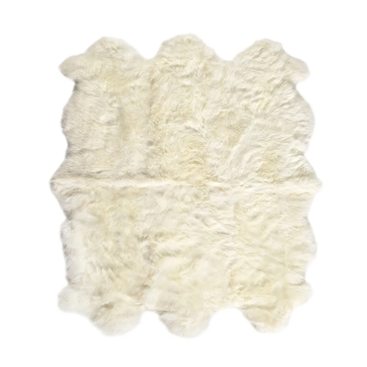 Lalo White Lambskin 4.5' x 5.75' Rug