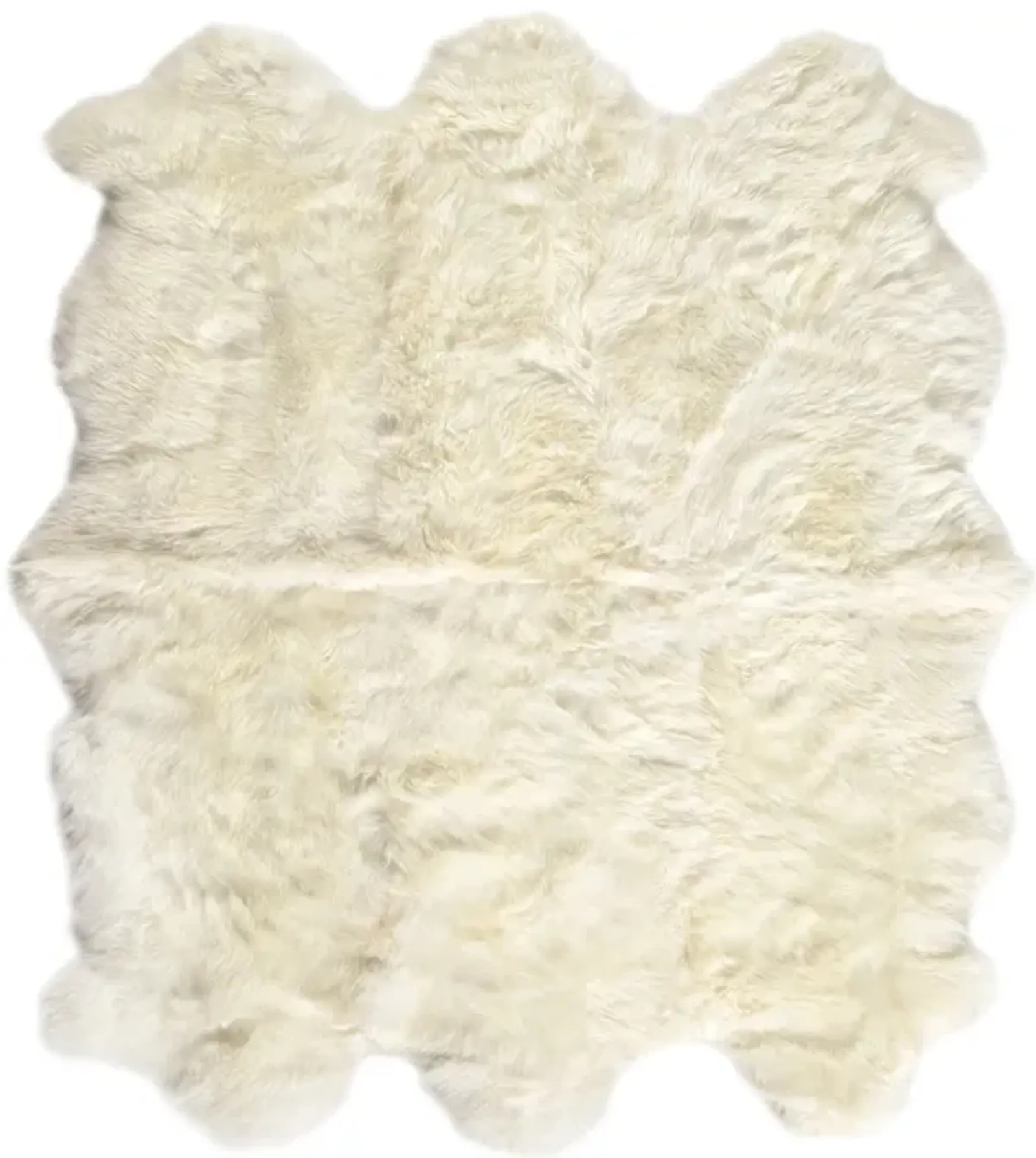 Lalo White Lambskin 4.5' x 5.75' Rug