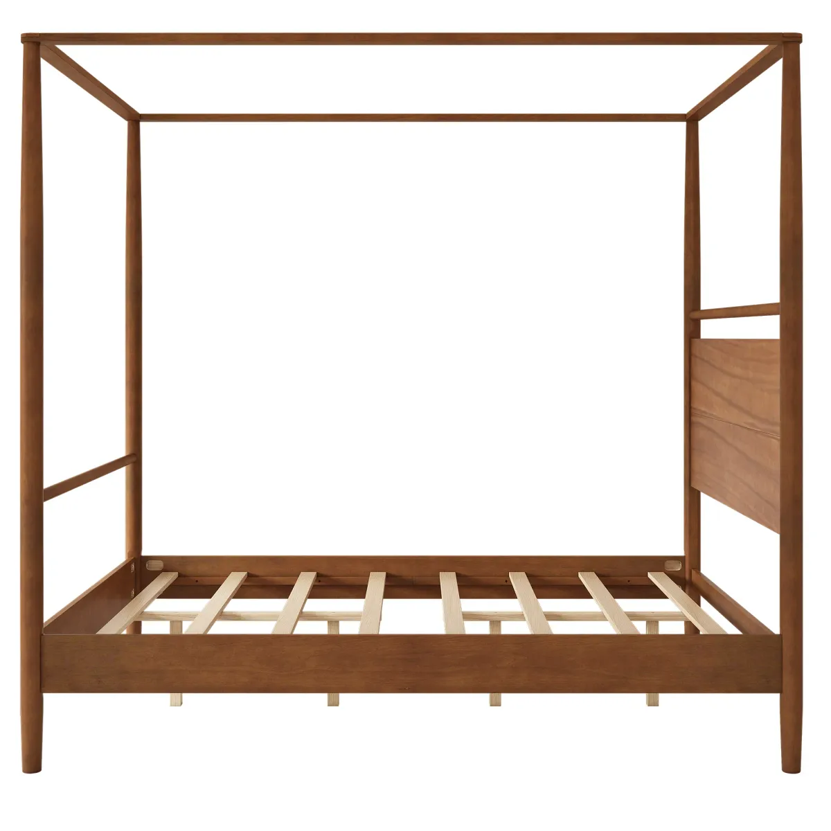 Merax Solid Wood Canopy Bed Frame with 4 Corners Design