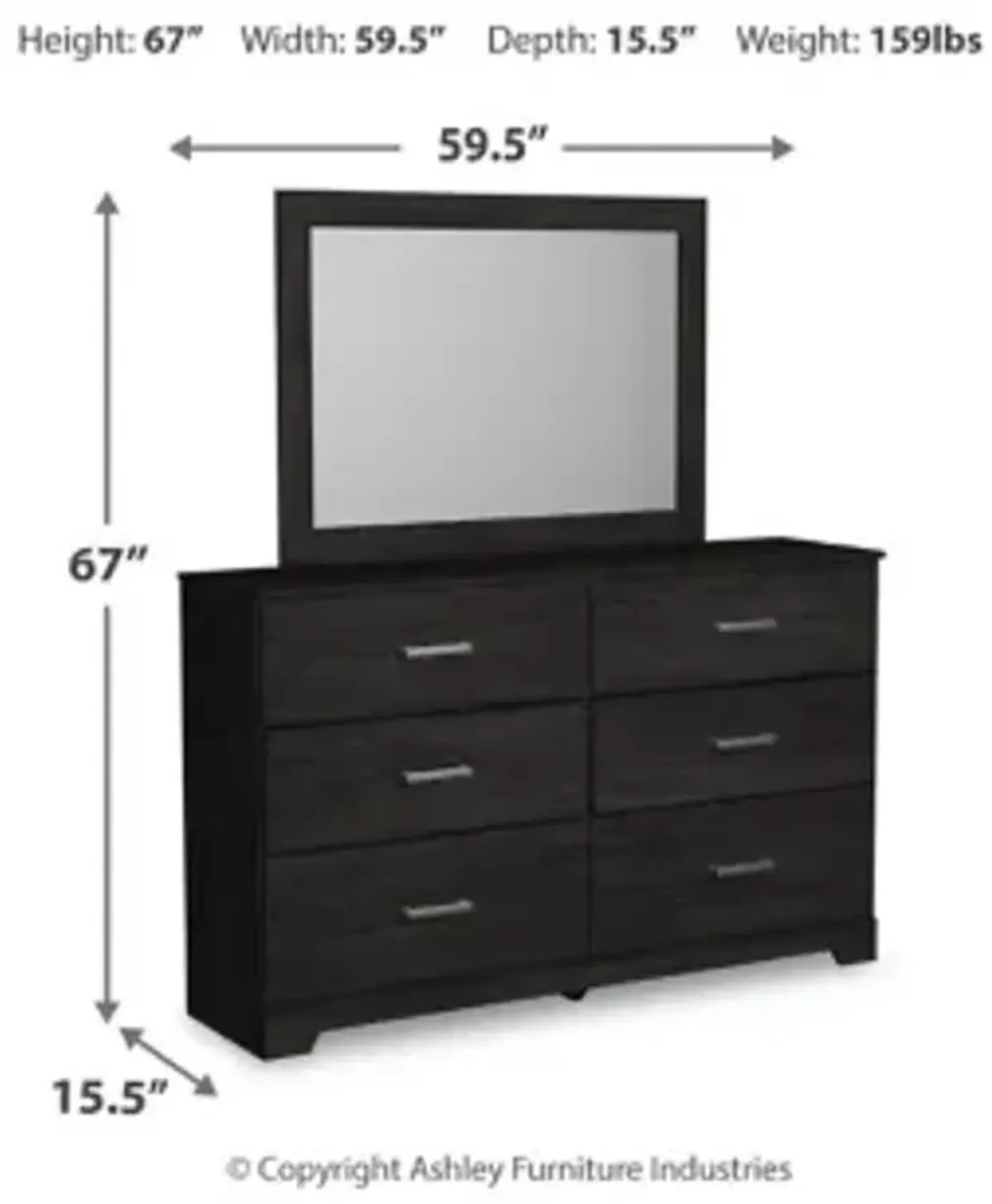 Belachime Dresser and Mirror