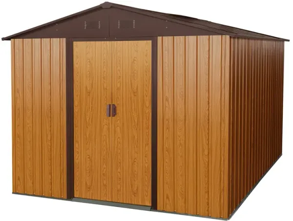 MONDAWE 8x10ft Outdoor Metal Storage Shed Patio Furniture