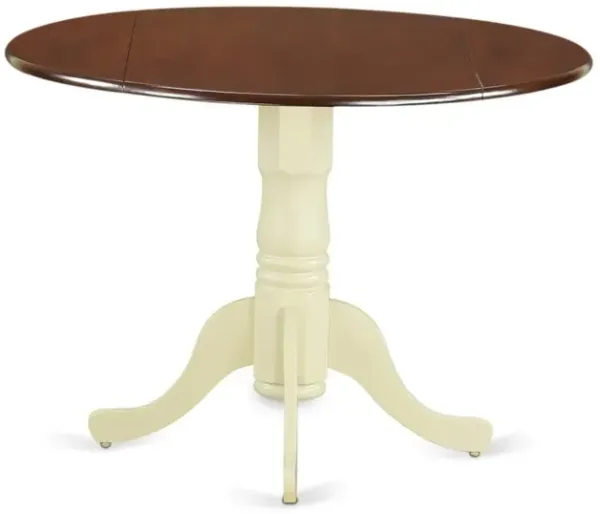 East West Furniture Dining Table Mahogany & Buttermilk, DLT-MMK-TP