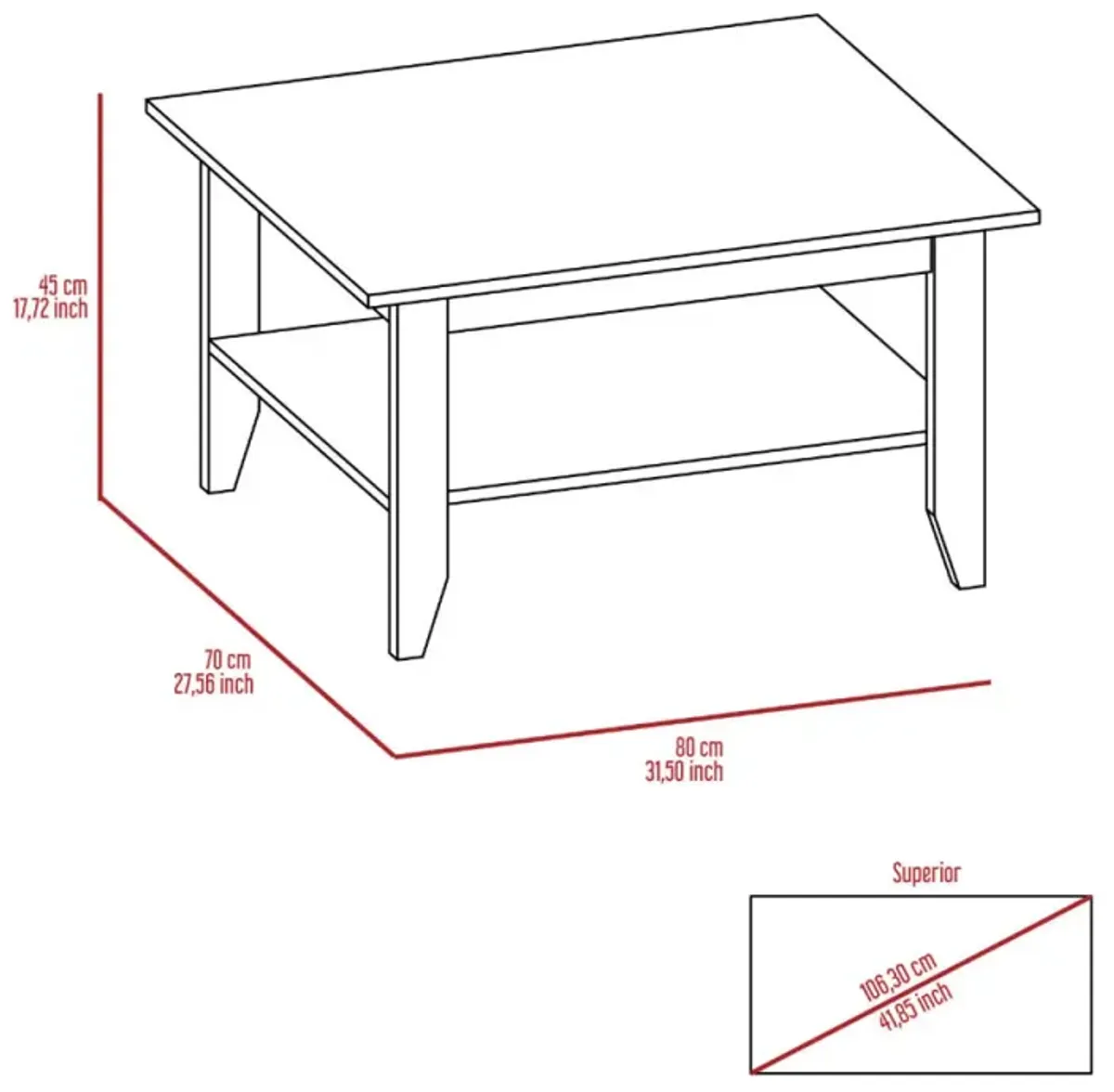 Cabrillo 4-Shelf 2-Piece Living Room Set, Coffee Table And Bar Cabinet Black And Espresso