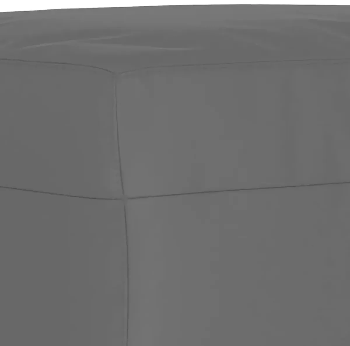 Footstool Dark Gray 27.6"x21.7"x16.1" Microfiber Fabric