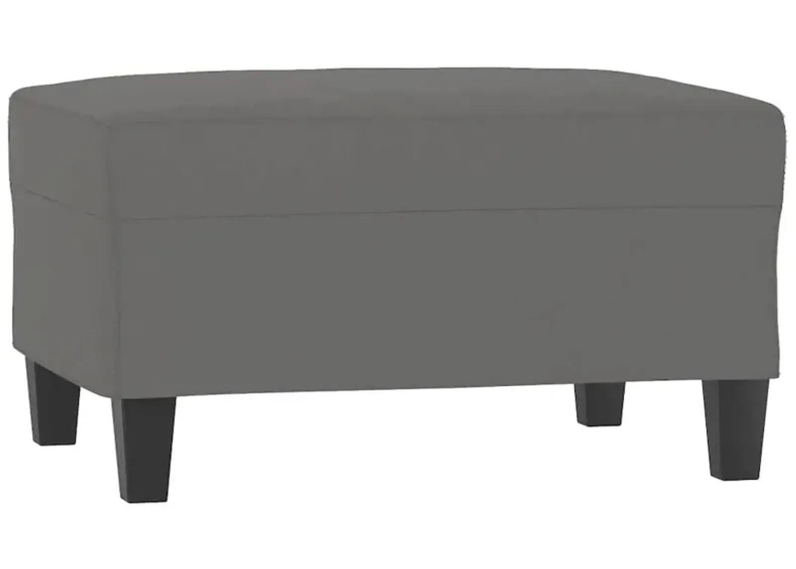 Footstool Dark Gray 27.6"x21.7"x16.1" Microfiber Fabric