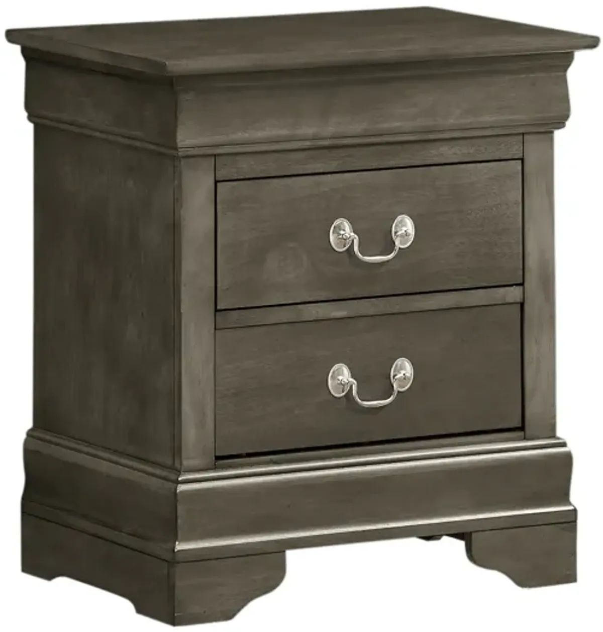 Louis Philippe 2-Drawer Nightstand (24 in. H X 22 in. W X 16 in. D)