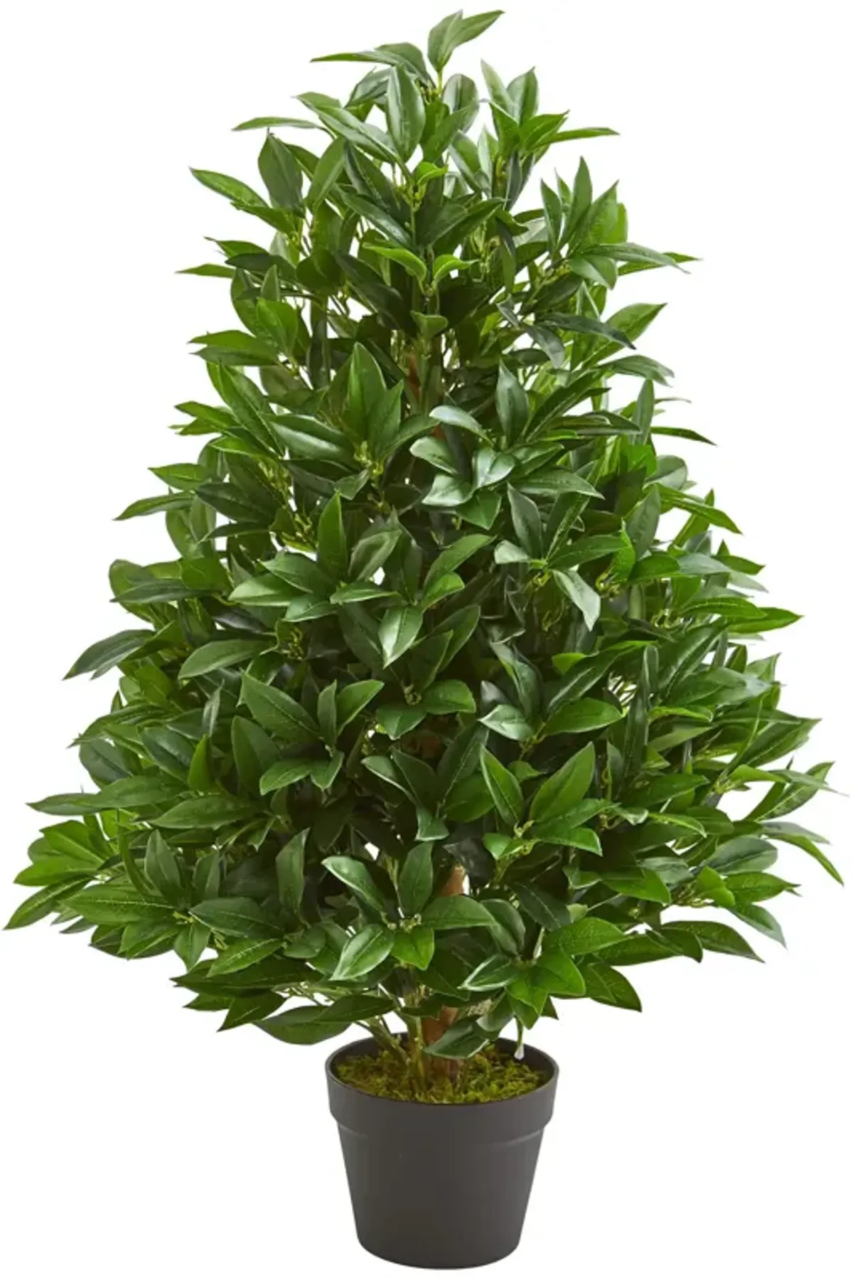 Hivvago 3 Feet Bay Leaf Artificial Topiary Tree UV Resistant (Indoor/Outdoor)