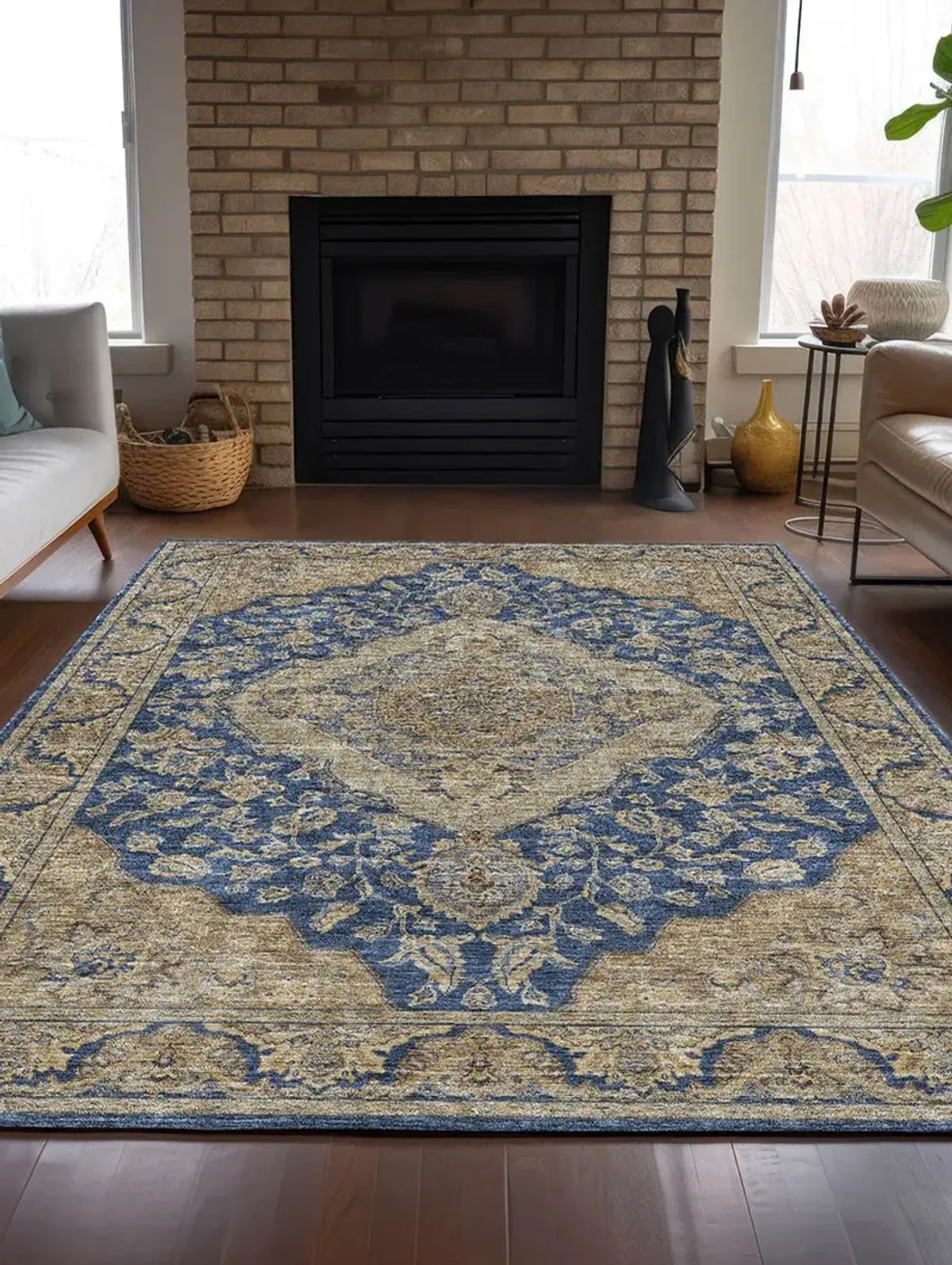 Hatay HY3 Navy 30" x 46" Rug