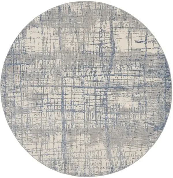 CK950 Rush CK950 Ivory/Blue 8' x Round Rug