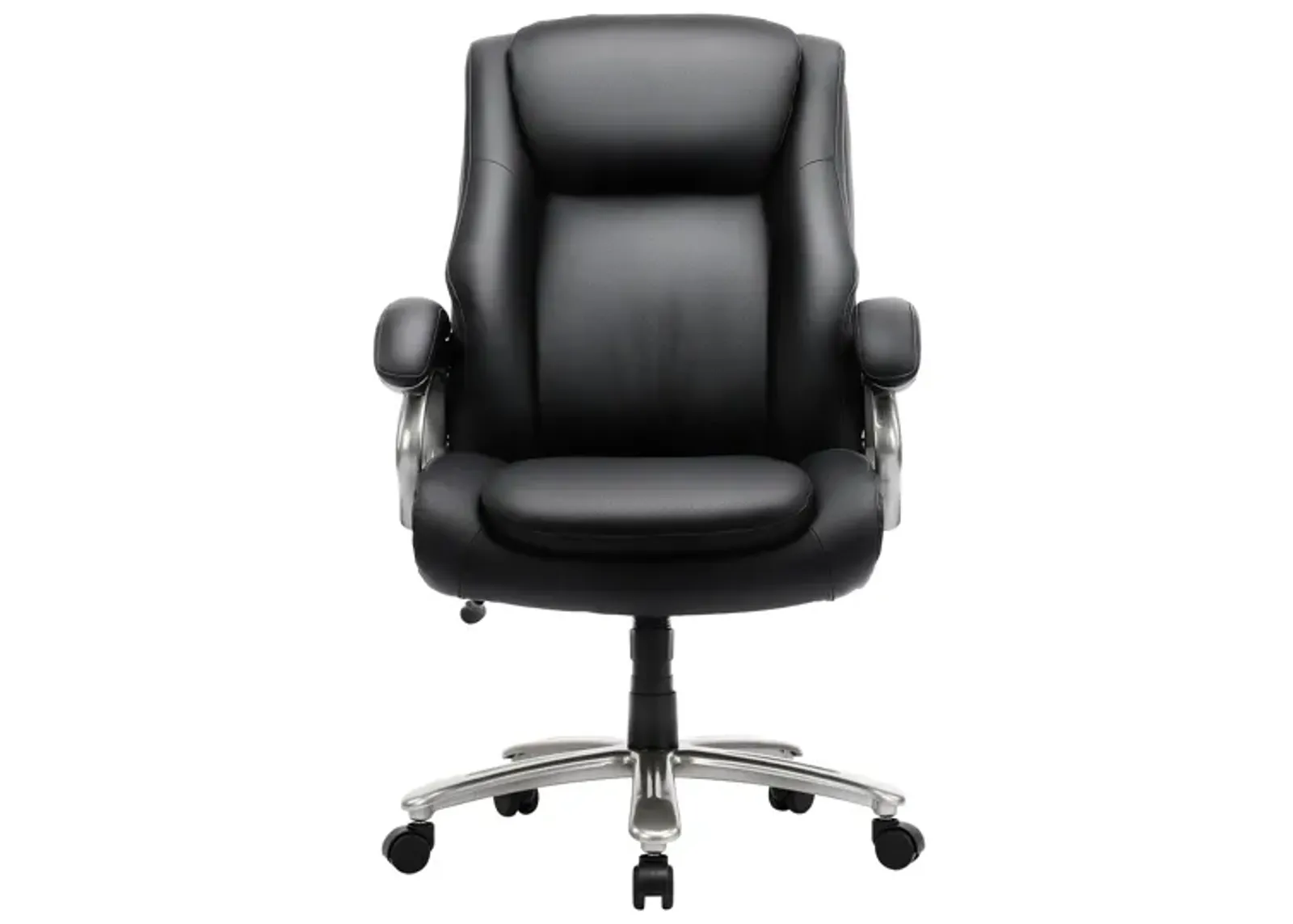 Executive PU Leather Office Chair, Big and Tall Computer Desk Chair With Padded Arms