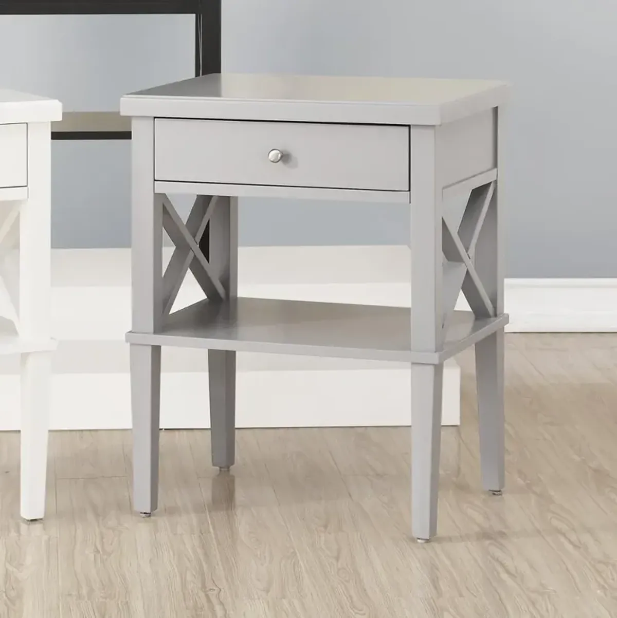 Marta Dove Gray Nightstand