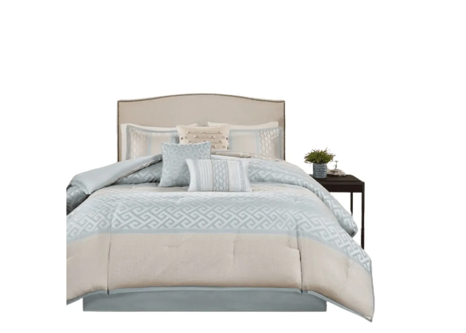 Gracie Mills Theodore 7-Piece Jacquard Comforter Set