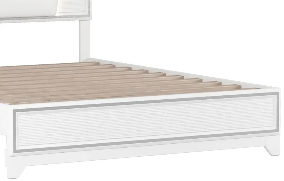 Merax PU Upholstered  Platform Bed  with LED Light