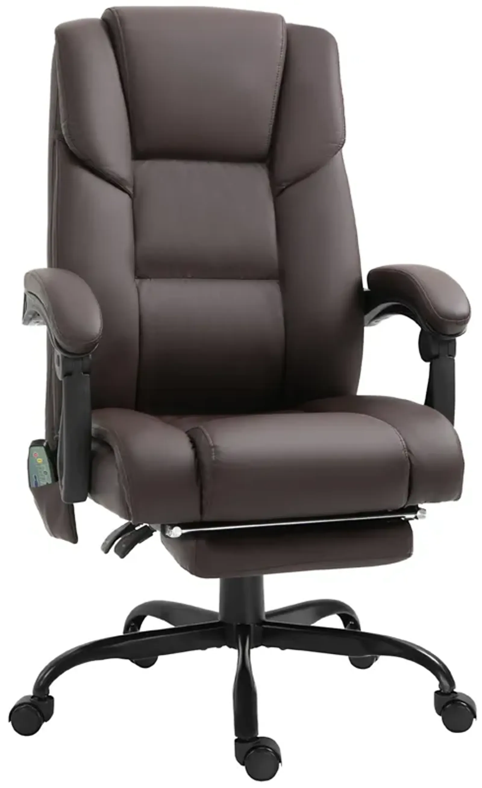 Brown Executive Relaxation: PU Leather Massage Chair with Vibration