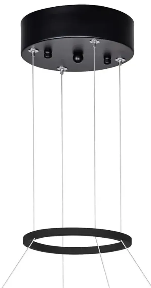 CWI Lighting Rosalina LED Chandelier With Matte Black Finish