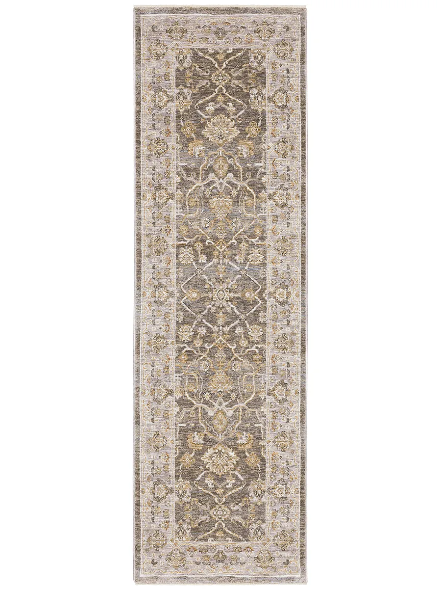 Maharaja 2'3" x 7'6" Grey Rug