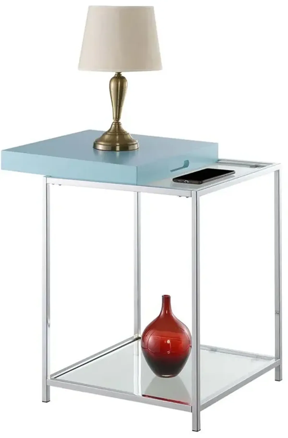 Convenience Concepts Palm Beach End Table, Sea Foam