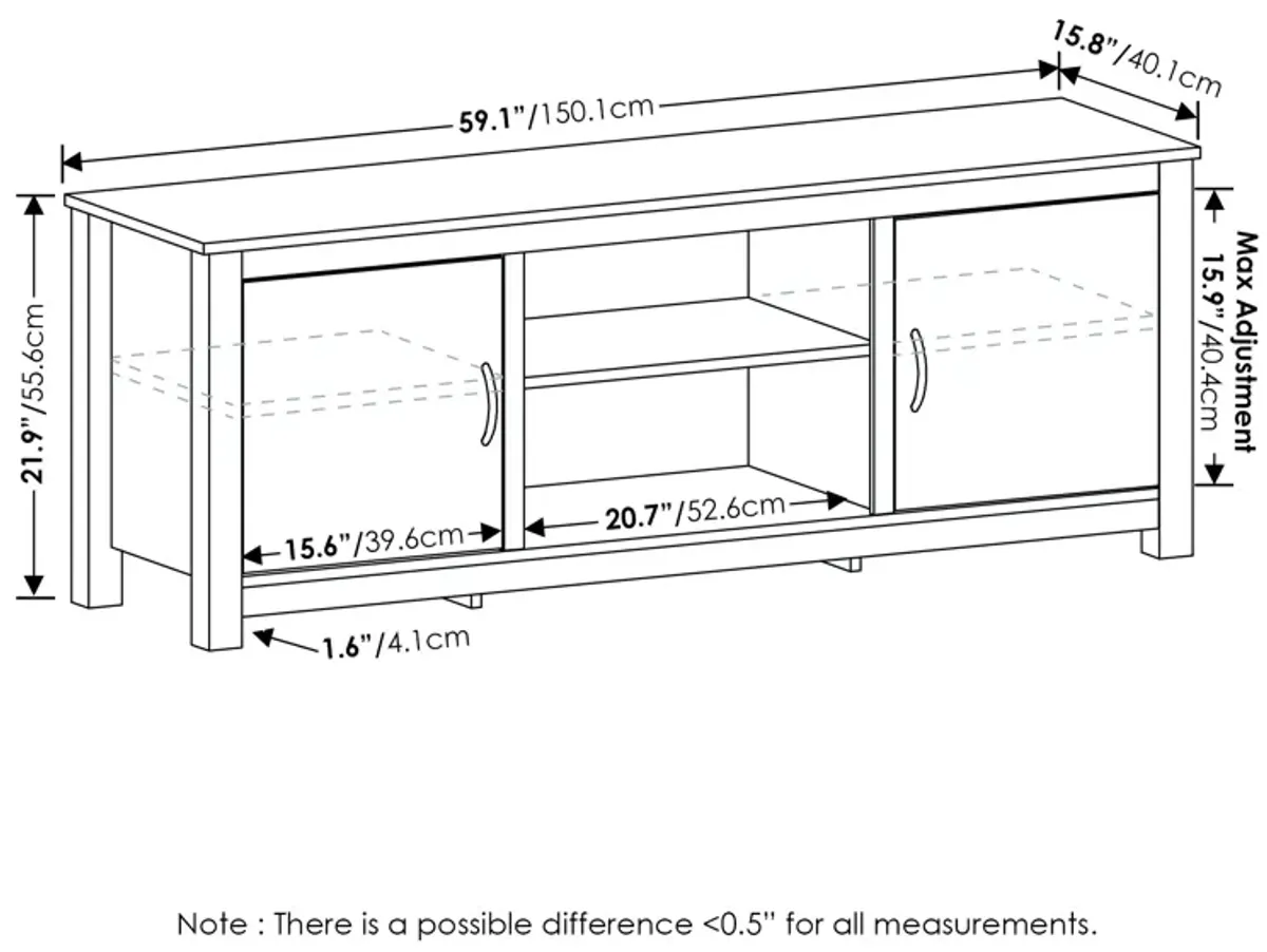 Furinno Furinno Classic TV Stand with Storage for TV up to 65 Inch, Americano