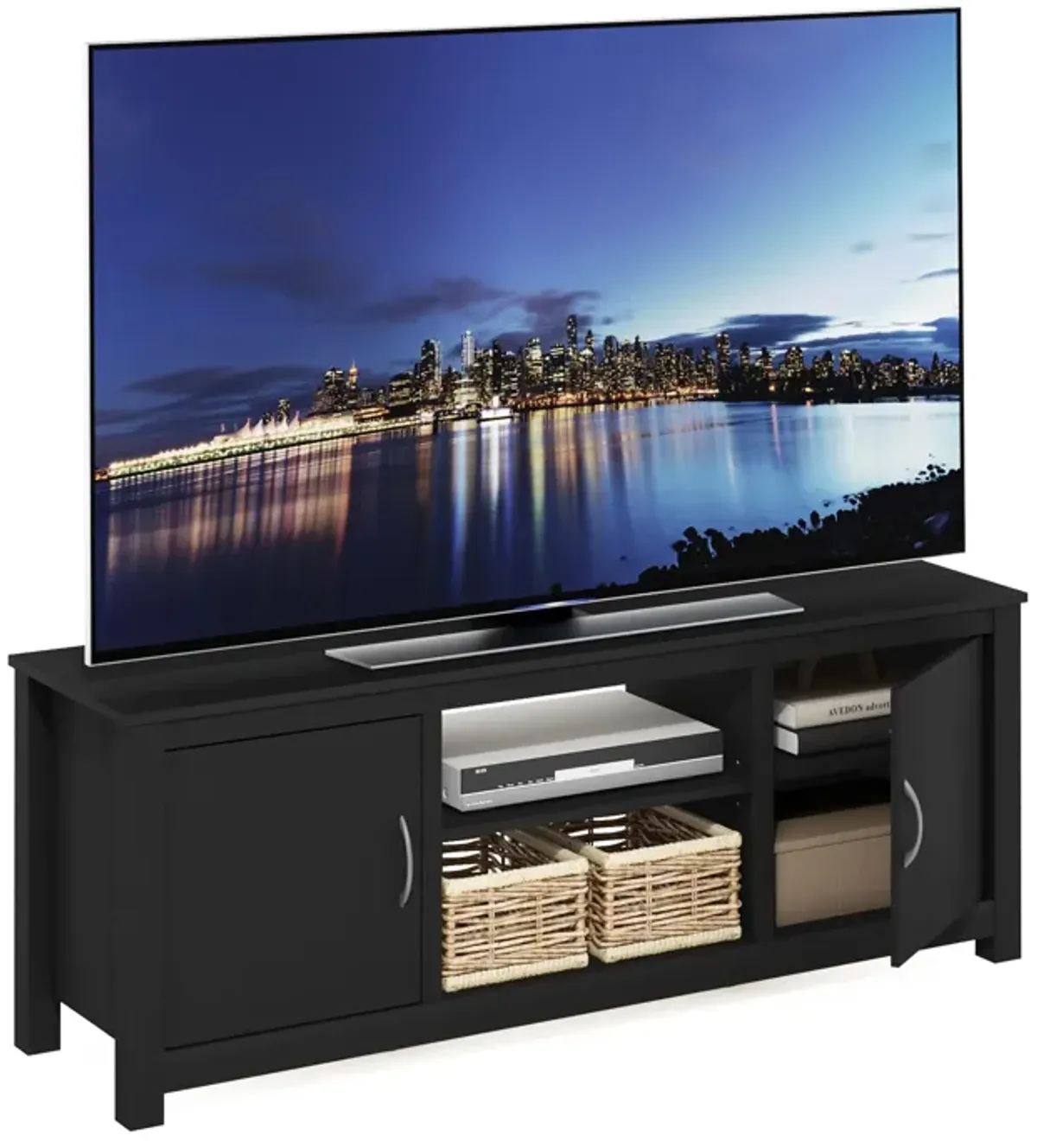 Furinno Furinno Classic TV Stand with Storage for TV up to 65 Inch, Americano