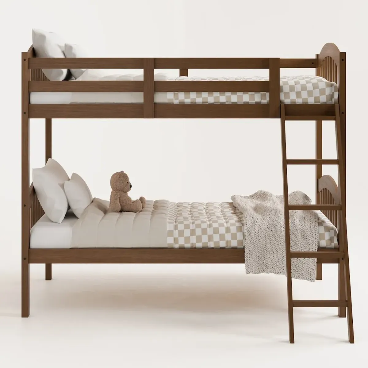 Storkcraft Long Horn Twin-Over-Twin Bunk Bed (Hazelnut)