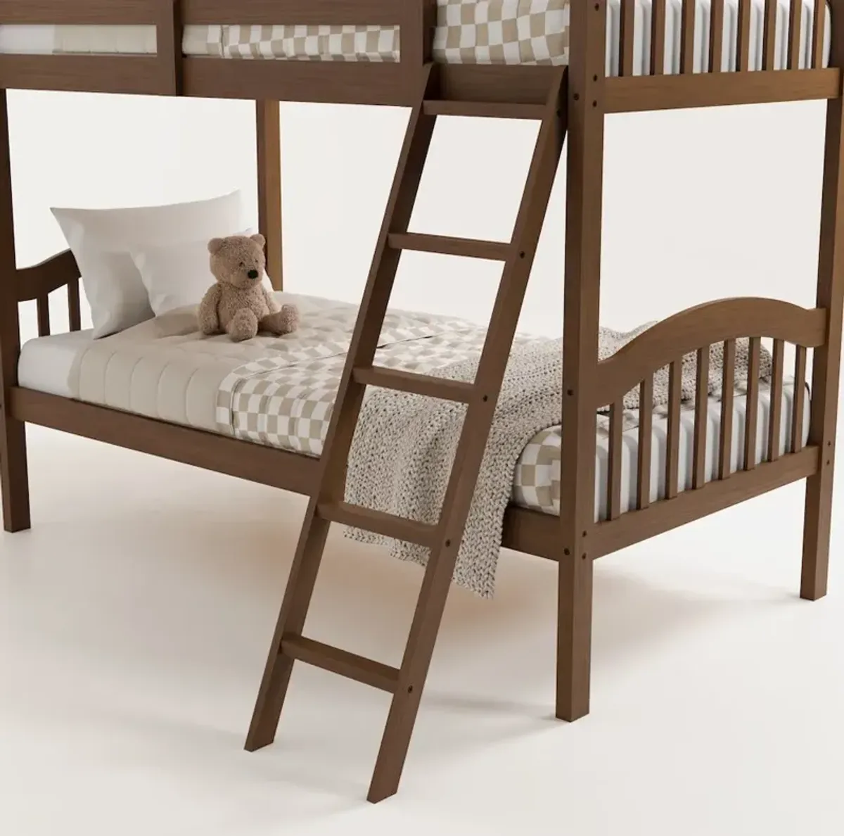 Storkcraft Long Horn Twin-Over-Twin Bunk Bed (Hazelnut)