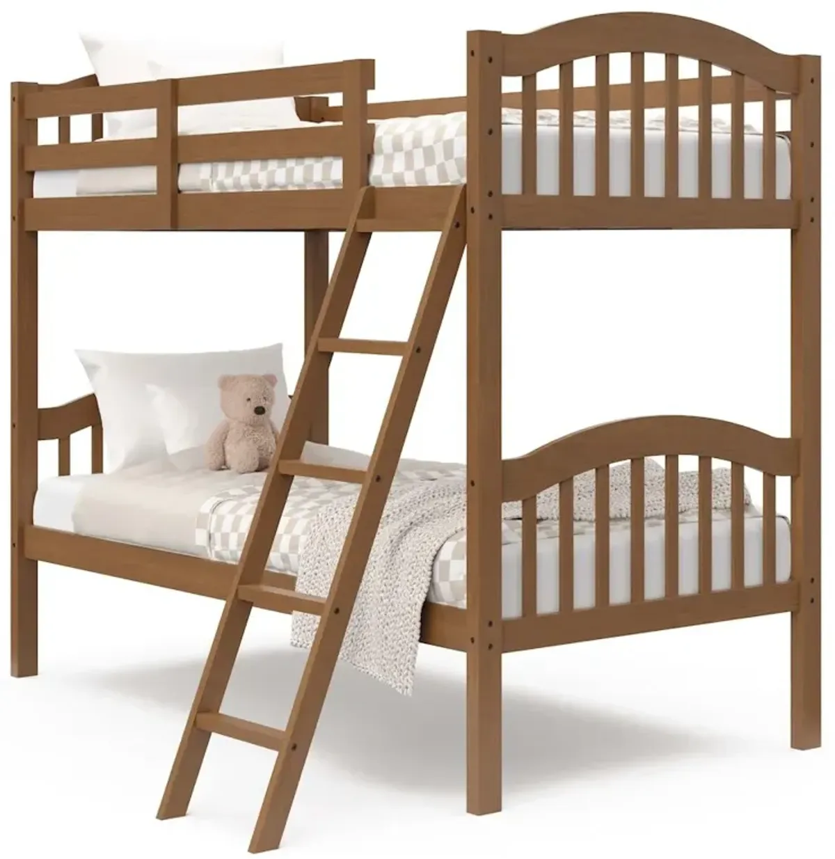 Storkcraft Long Horn Twin-Over-Twin Bunk Bed (Hazelnut)