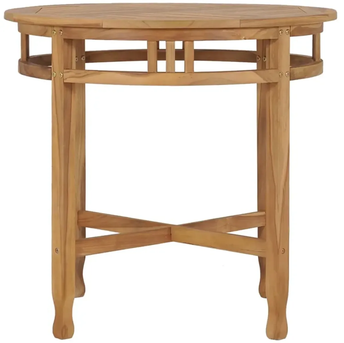 vidaXL Dining Table  31.5" Solid Teak Wood