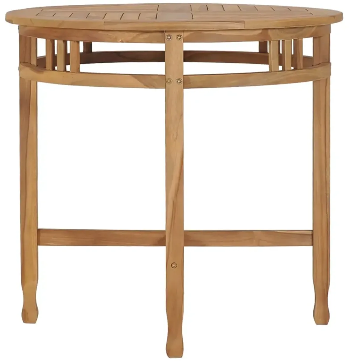 vidaXL Dining Table  31.5" Solid Teak Wood