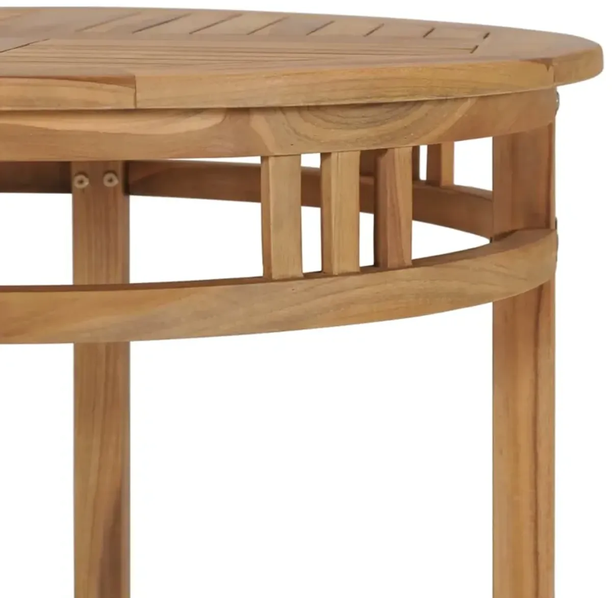 vidaXL Dining Table  31.5" Solid Teak Wood