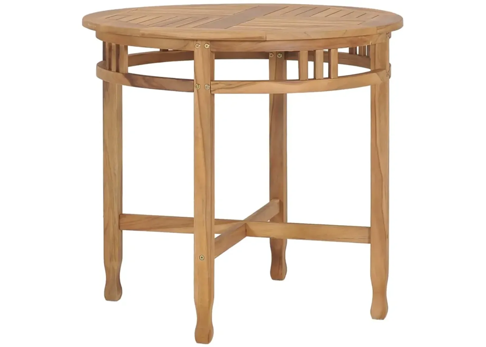 vidaXL Dining Table  31.5" Solid Teak Wood