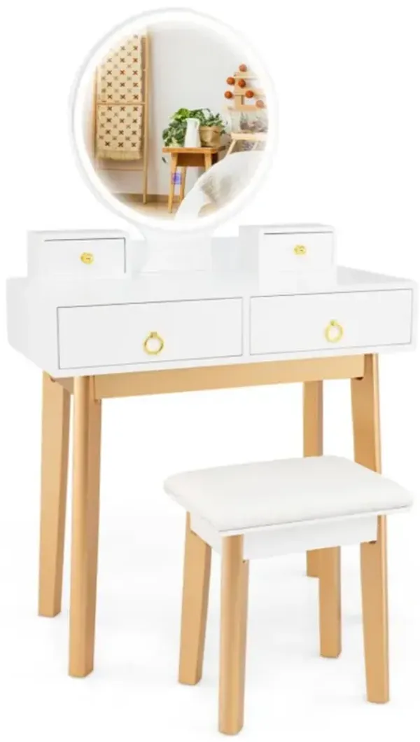 Hivvago Set 3 Makeup Vanity Table Color Lighting Jewelry Divider Dressing Table