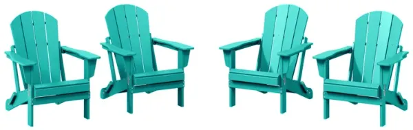 WestinTrends Westintrends 4-Piece set outdoor folding Poly Adirondack chair