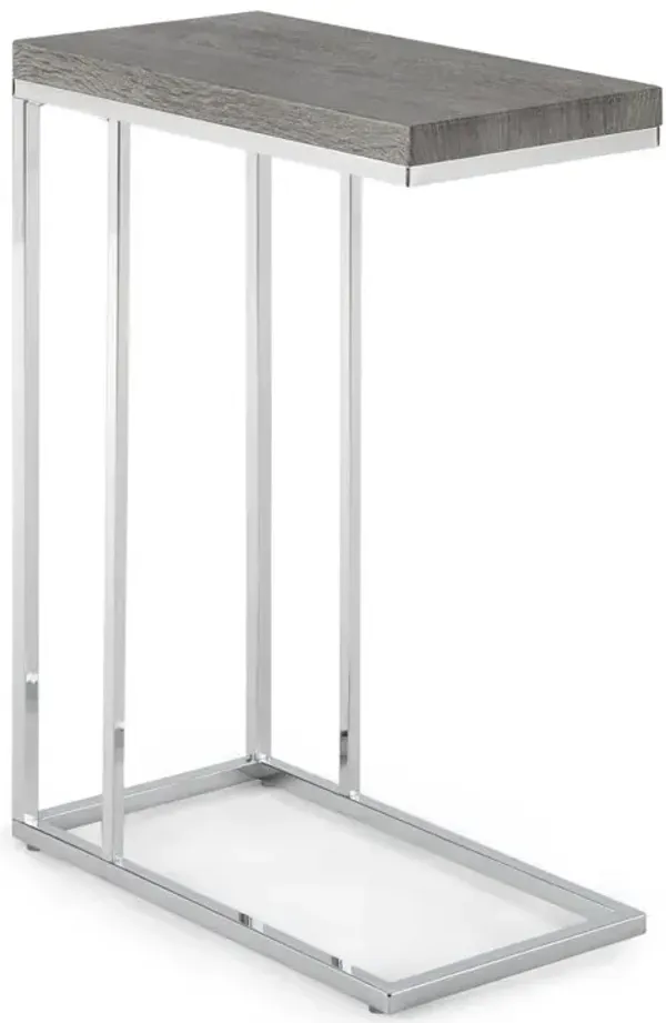 Lucia Chairside End Table, Grey/Brown