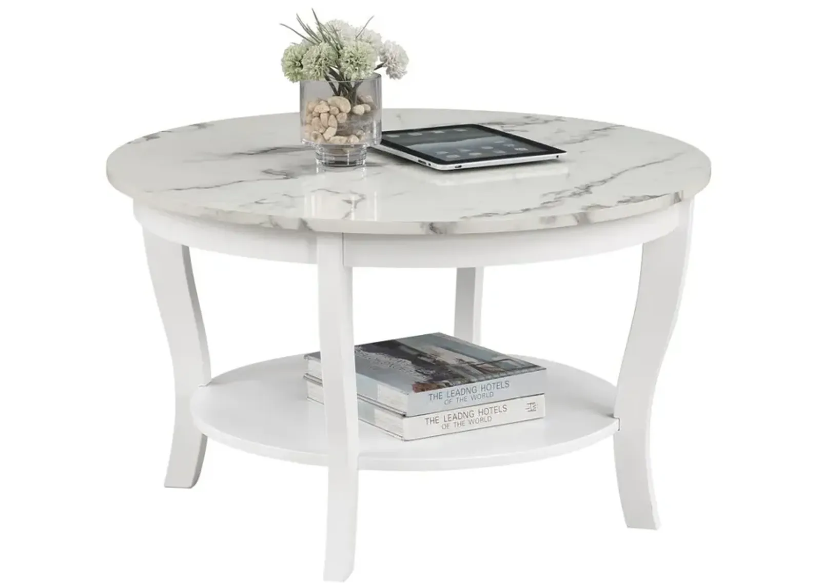 American Heritage Round Coffee Table with Shelf