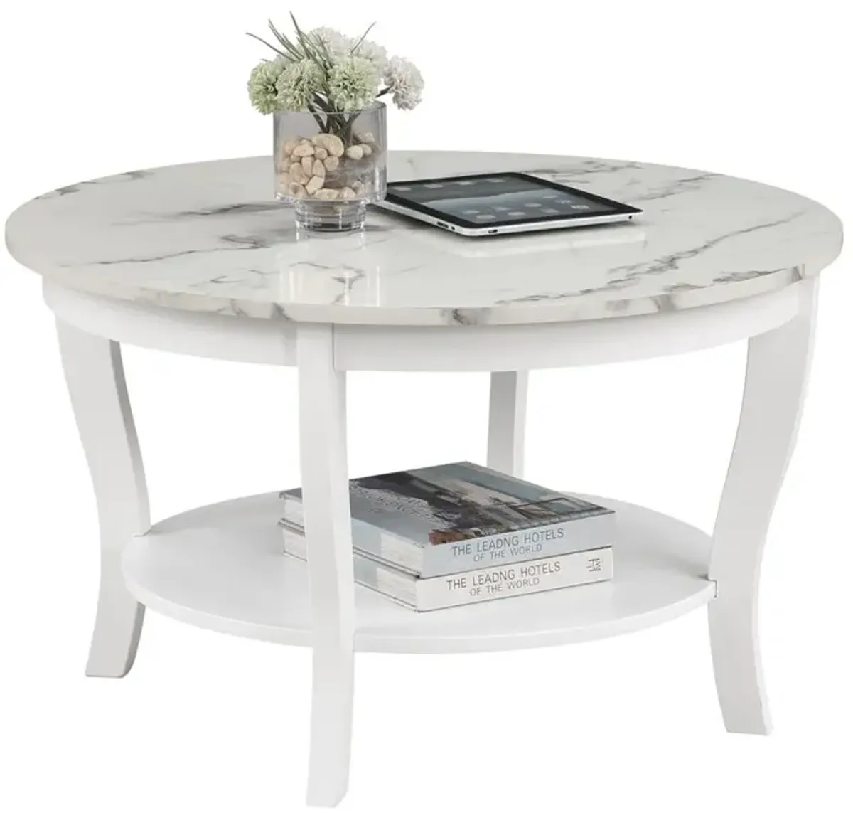 American Heritage Round Coffee Table with Shelf