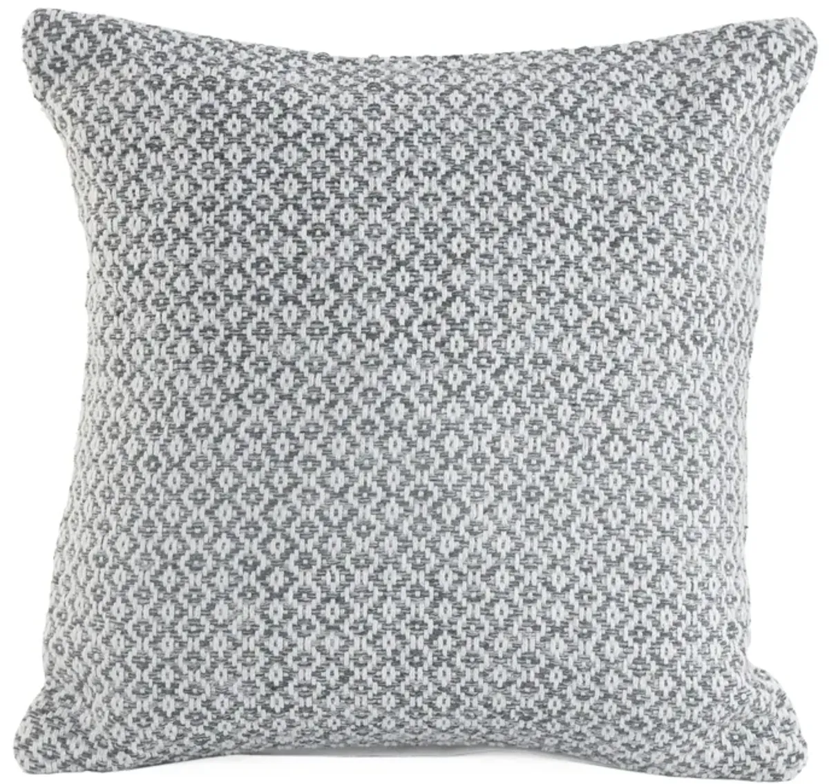 18" Gray and White Geometric Diamond Square Throw Pillow