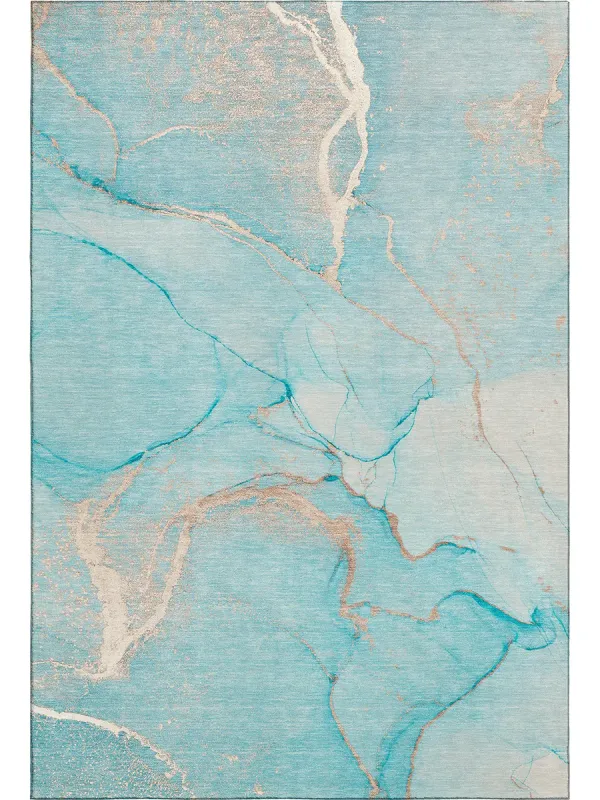 Odyssey OY7 Teal 3' x 5' Rug