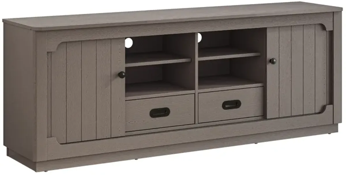 FESTIVO Modern TV Stand with Sliding Doors and 2 Drawers for TVs Up to 70"