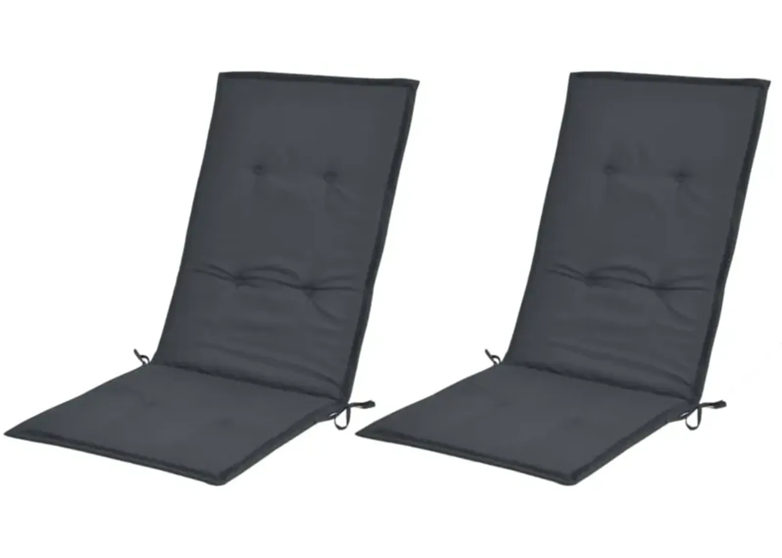 vidaXL Garden Chair Cushions 2 pcs Anthracite 47.2"x19.7"x1.18"