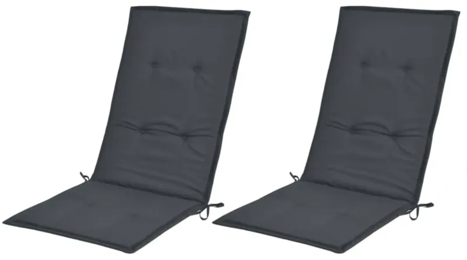 vidaXL Garden Chair Cushions 2 pcs Anthracite 47.2"x19.7"x1.18"