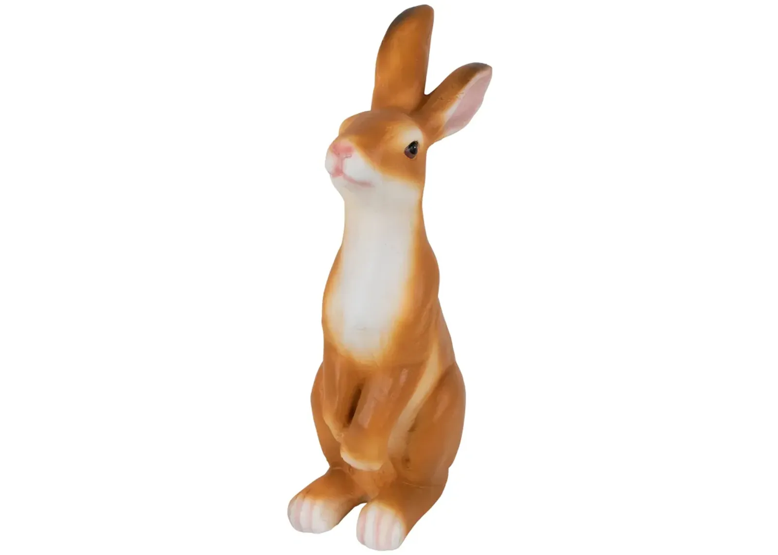 Standing Curious Bunny Outdoor Garden Statue - 19"