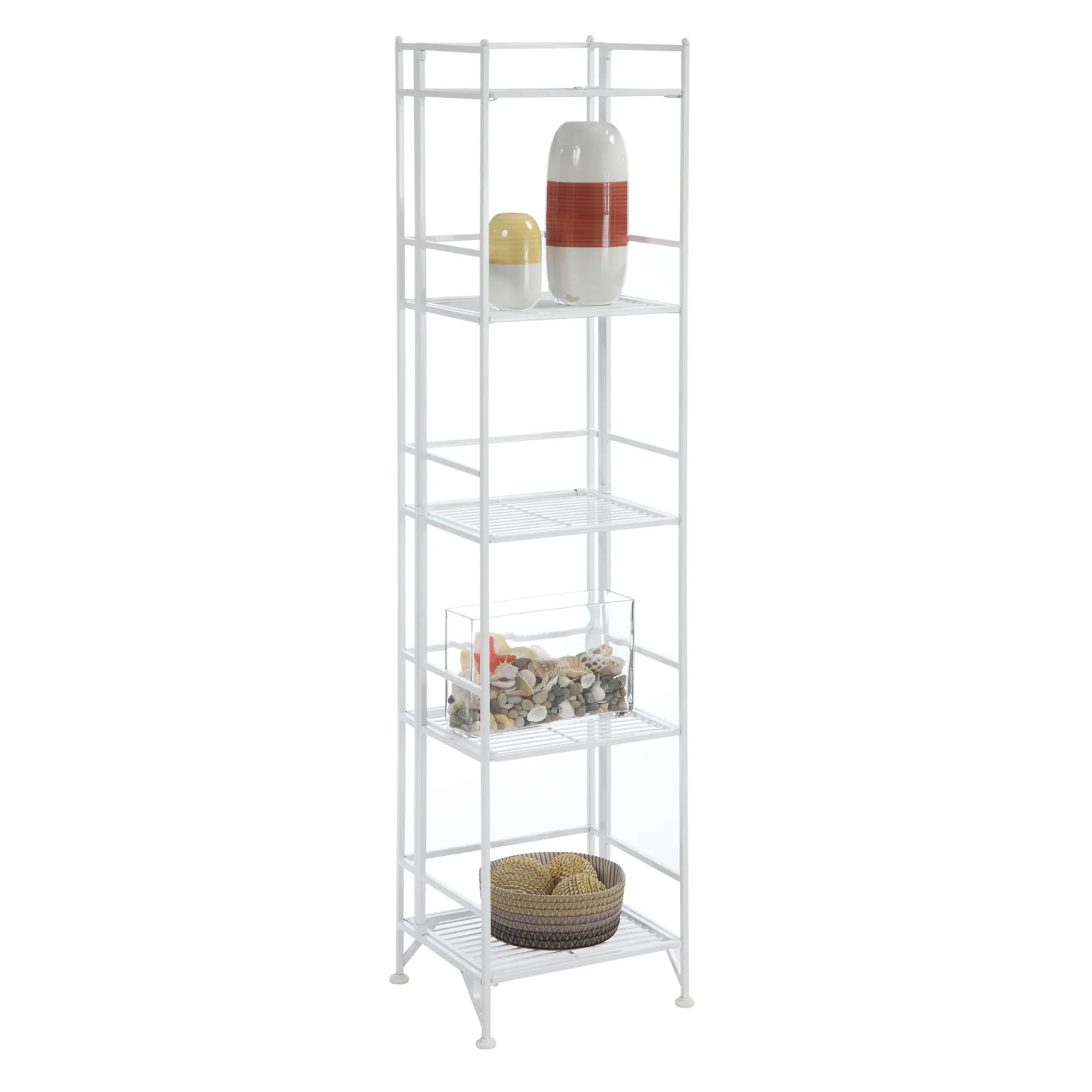 Xtra Storage 5 Tier Folding Metal Shelf