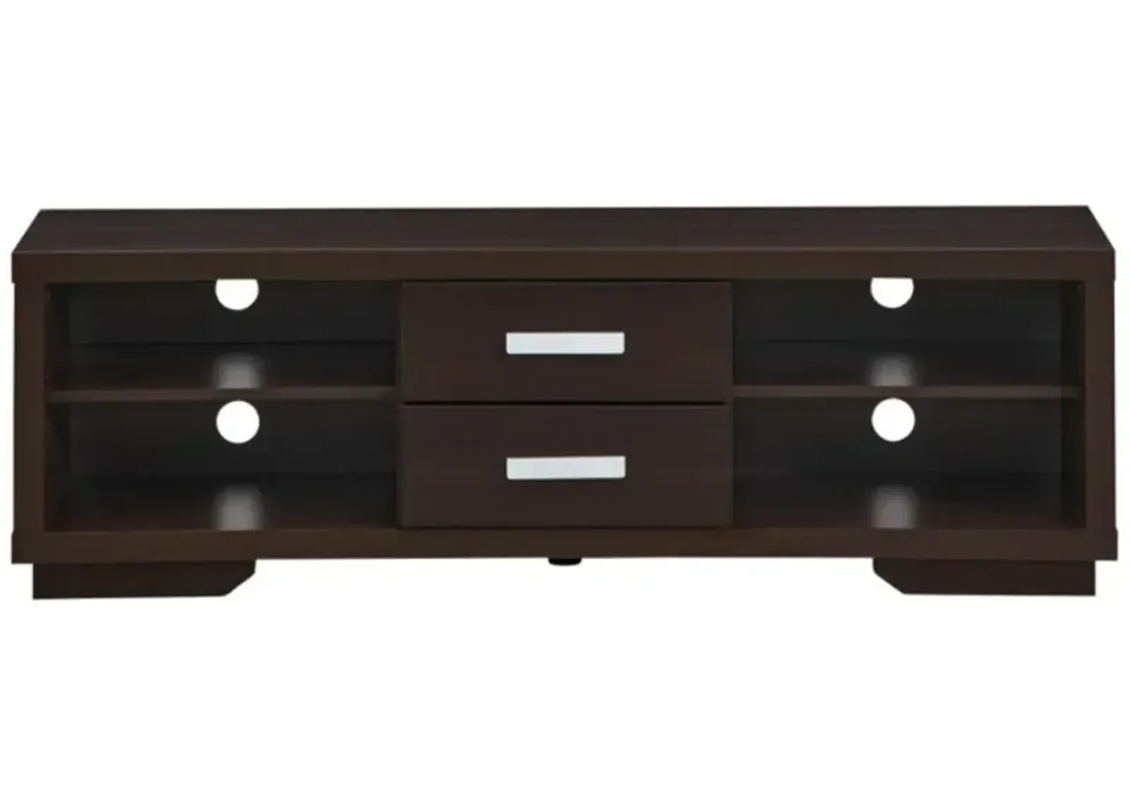 Hivvago Modern TV Stand Entertainment Center with 2 Drawers and 4 Open Shelves