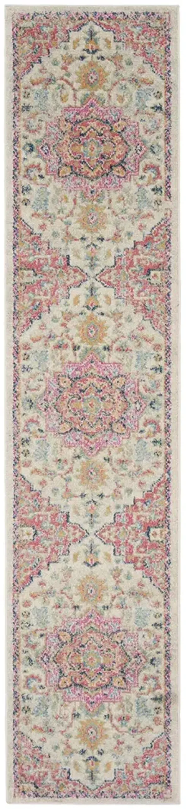Passion PSN25 Ivory/Pink 2'2" x 12' Rug