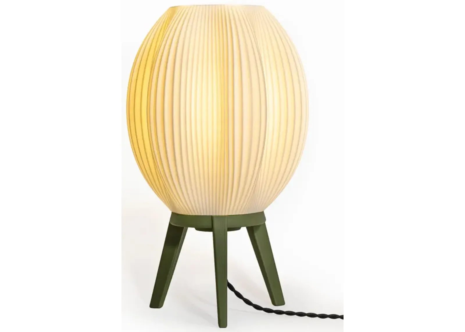 Wavy Modern Contemporary Plant-Based PLA 3D Printed Dimmable LED Table Lamp