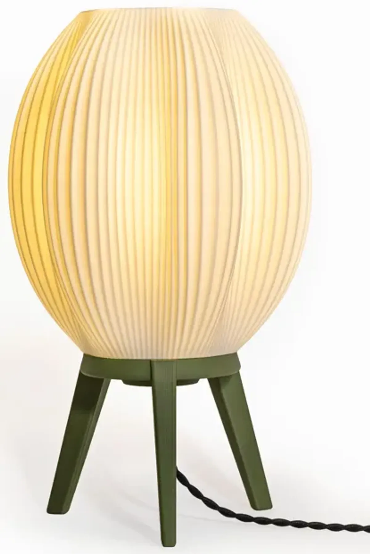 Wavy Modern Contemporary Plant-Based PLA 3D Printed Dimmable LED Table Lamp