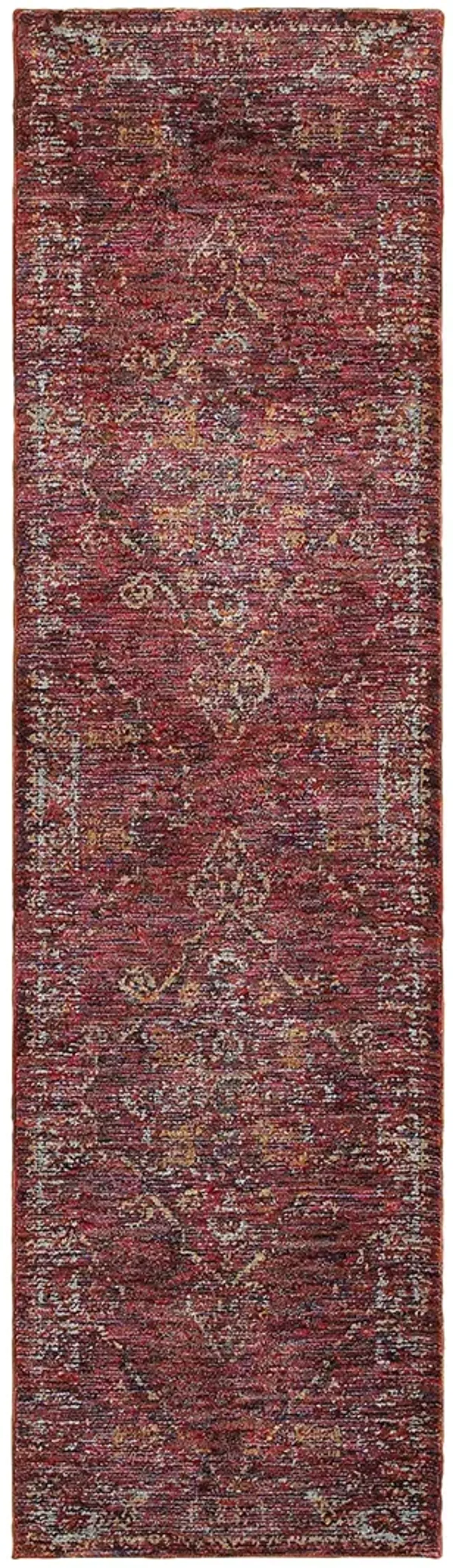 Andorra 1'10" x 3'2" Red Rug