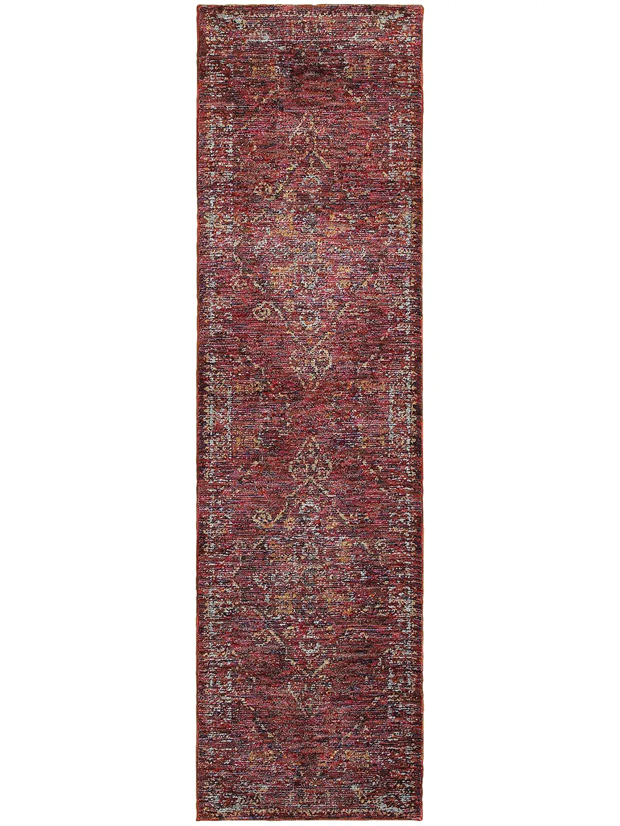 Andorra 1'10" x 3'2" Red Rug