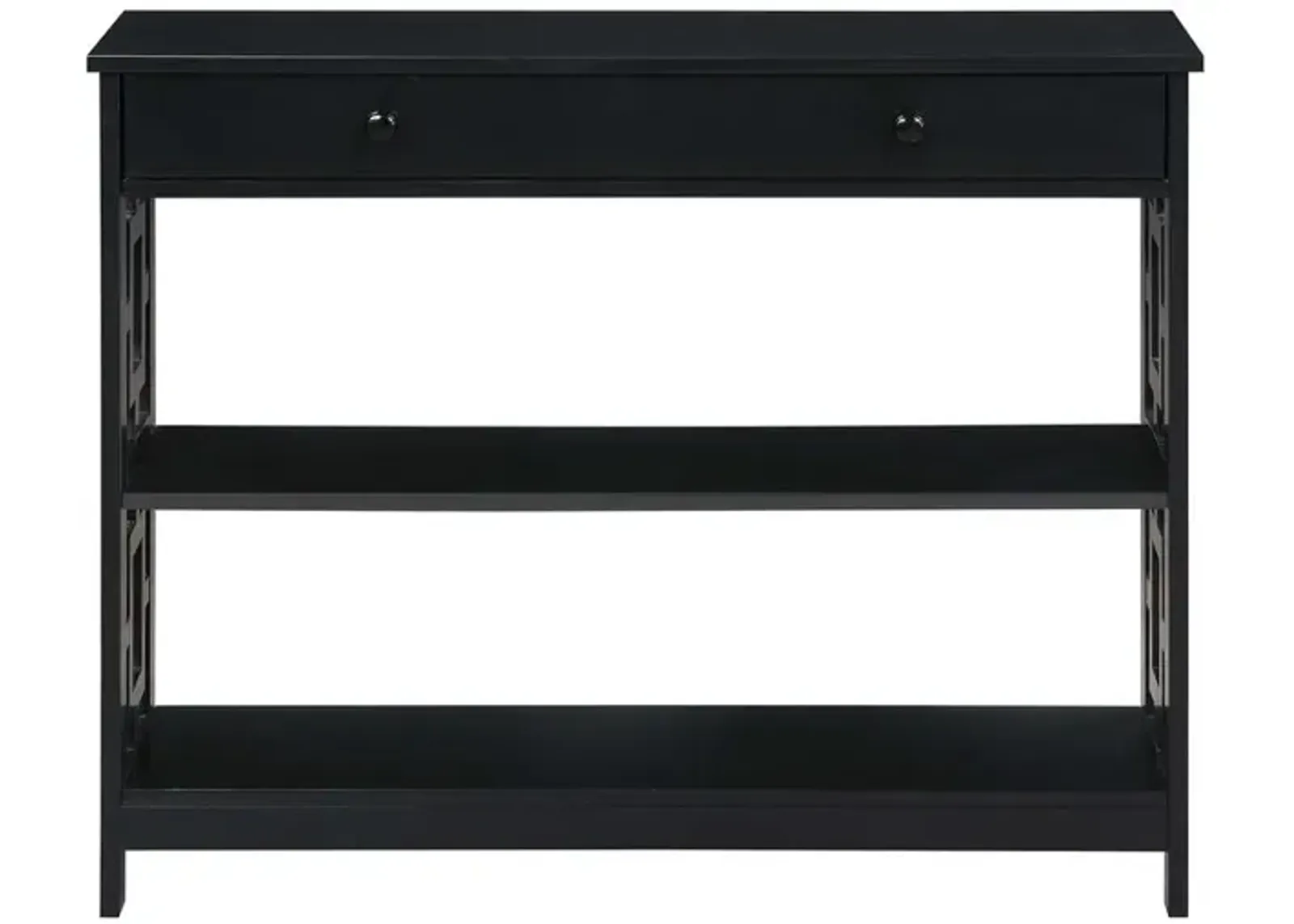 Convenience Concepts Town Square 1 Drawer Console Table, Black